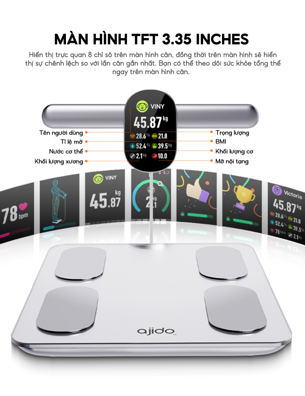 Cân thông minh Scanbody S8