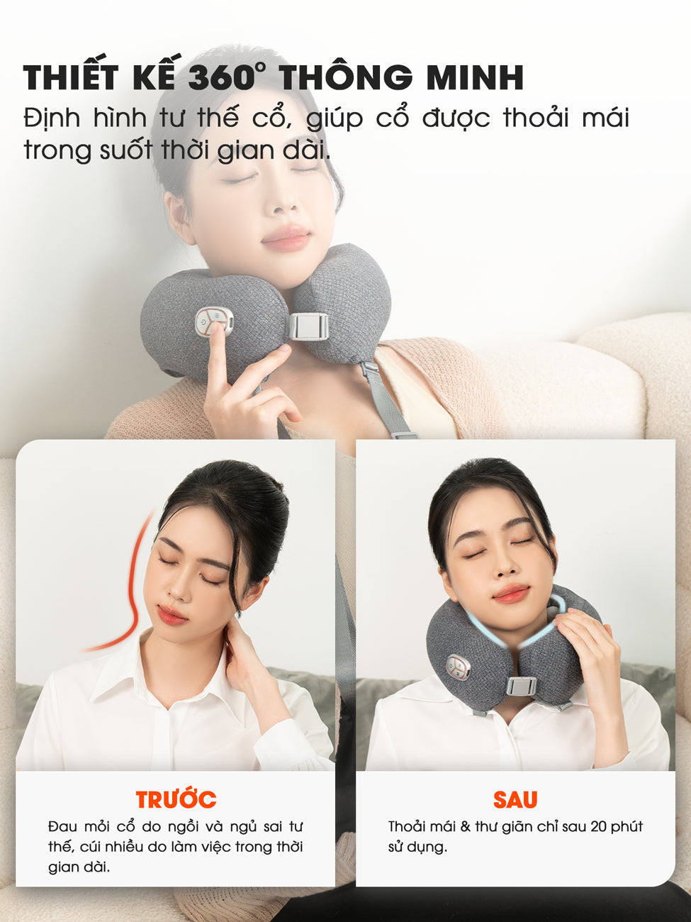 Gối massage cổ Ajido INECK N3 PRO