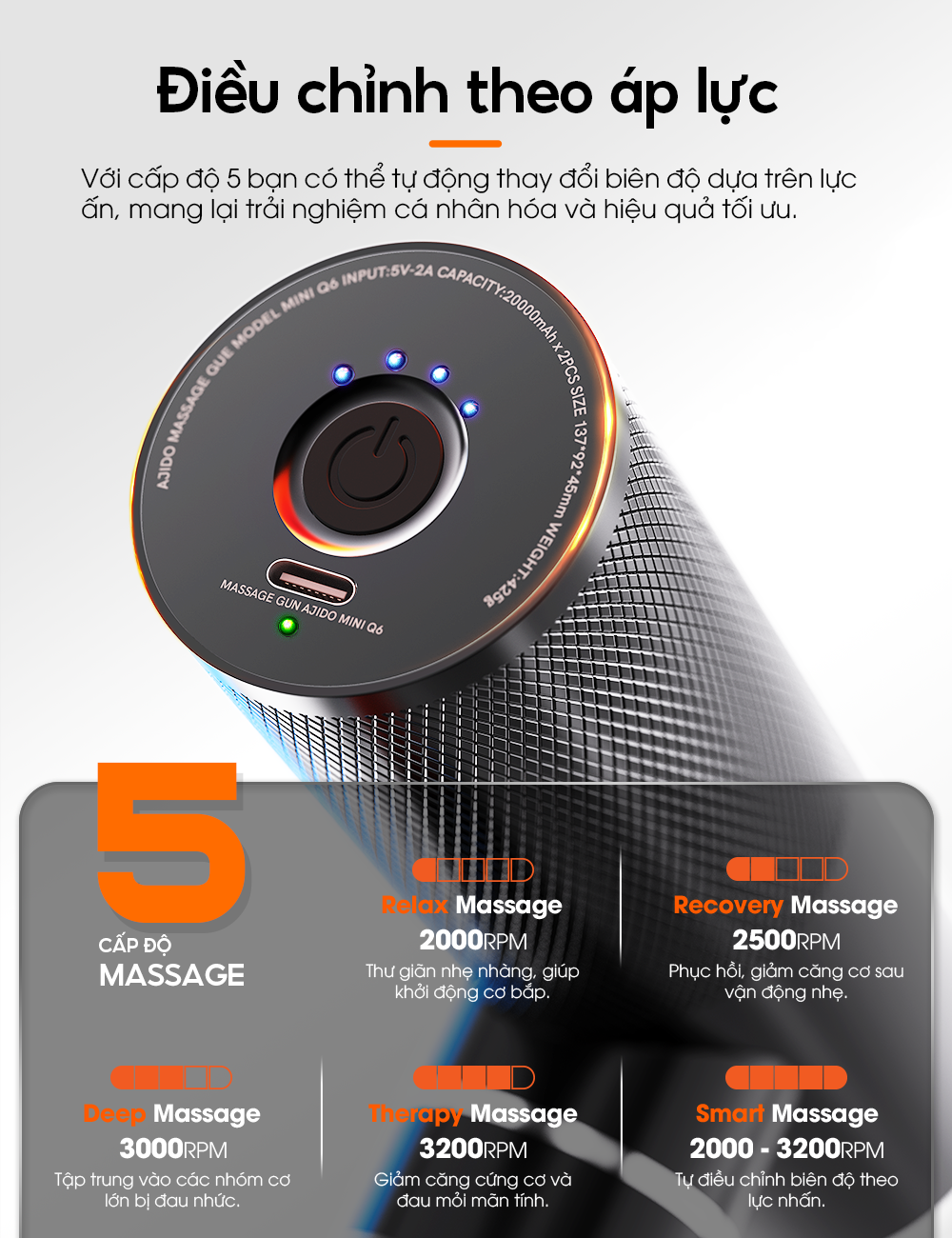 Máy massage cầm tay Ajido Mini Q6