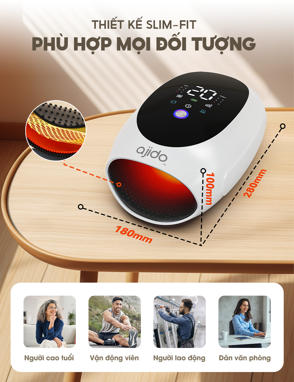 Máy massage tay Ajido H5 Pro