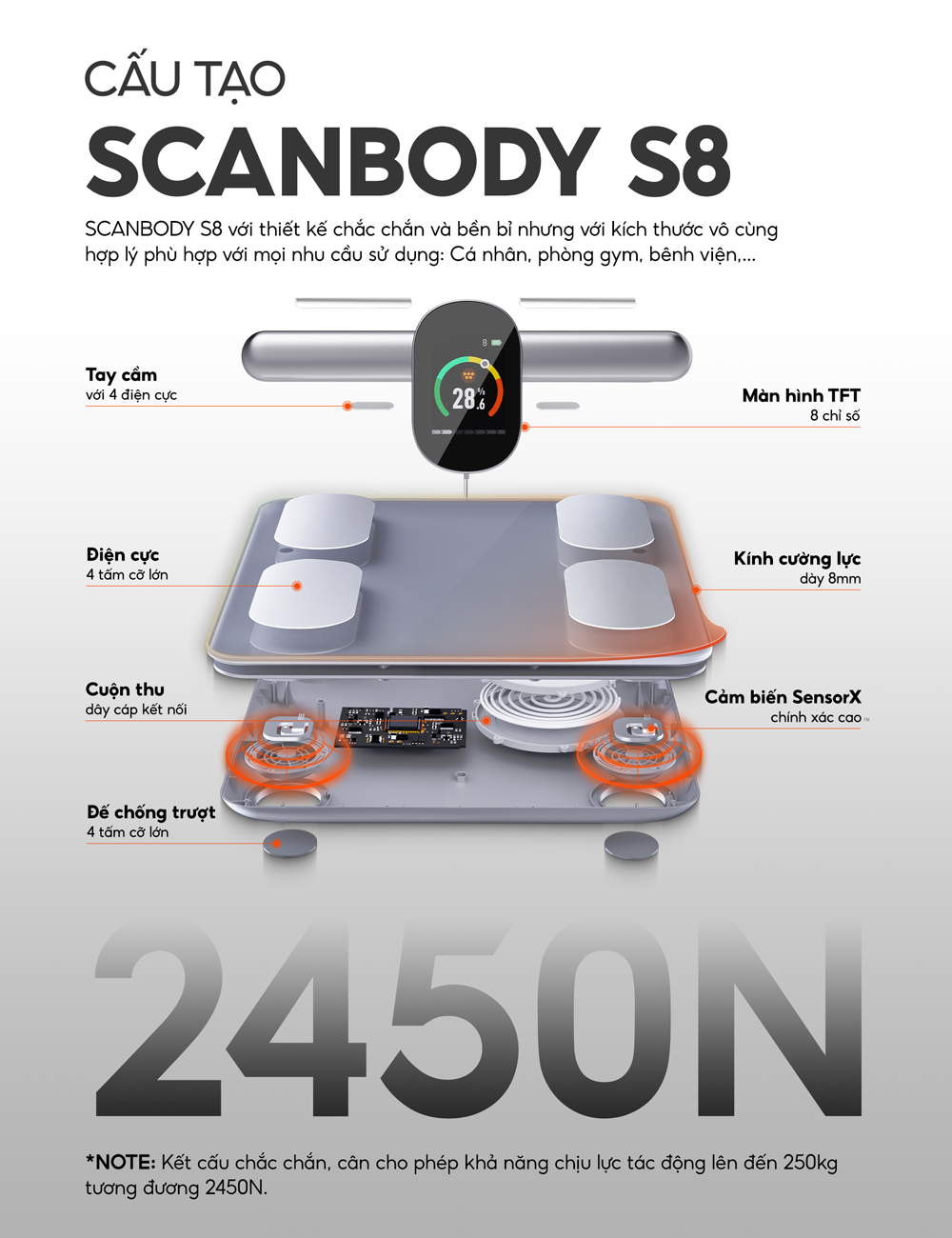 Cân thông minh Scanbody S8