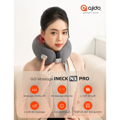 Gối massage cổ Ajido INECK N3 PRO