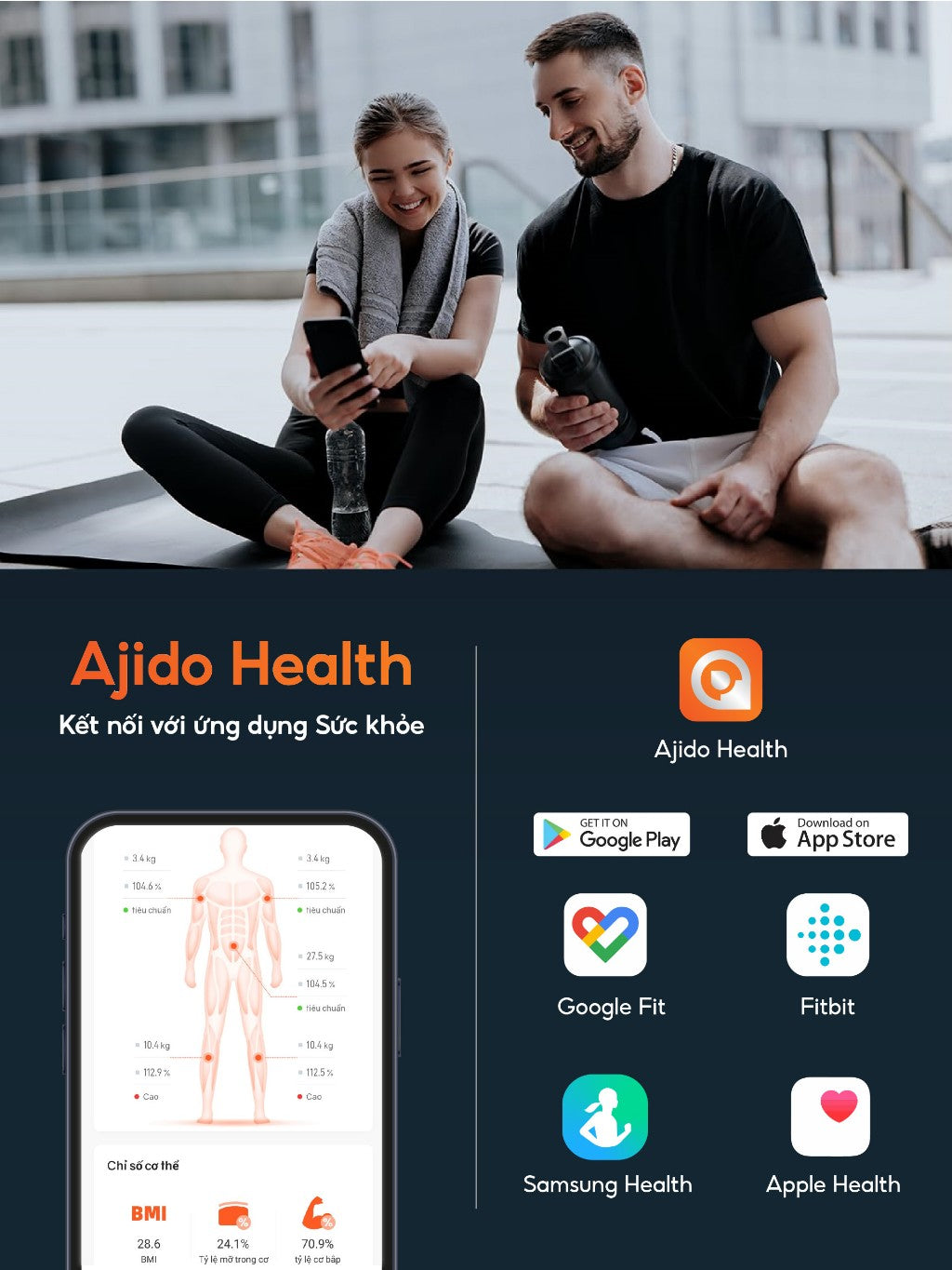 Cân Điện Tử Thông Minh AJIDO VASLIST V6 LITE